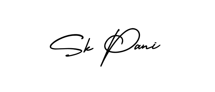 Use a signature maker to create a handwritten signature online. With this signature software, you can design (AmerikaSignatureDemo-Regular) your own signature for name Sk Pani. Sk Pani signature style 3 images and pictures png
