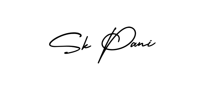 It looks lik you need a new signature style for name Sk Pani. Design unique handwritten (AmerikaSignatureDemo-Regular) signature with our free signature maker in just a few clicks. Sk Pani signature style 3 images and pictures png