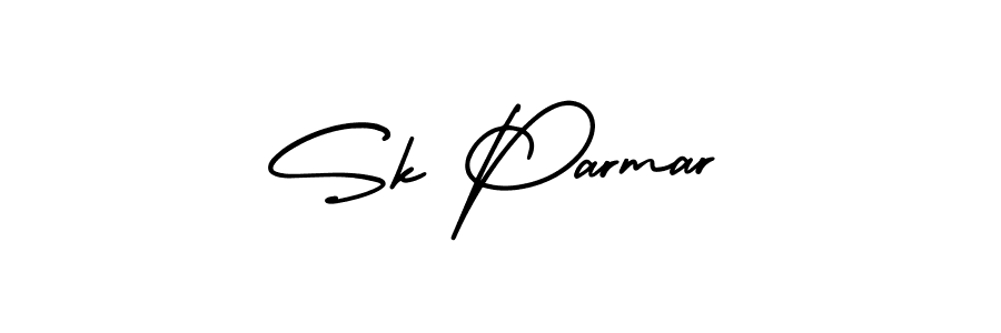 Create a beautiful signature design for name Sk Parmar. With this signature (AmerikaSignatureDemo-Regular) fonts, you can make a handwritten signature for free. Sk Parmar signature style 3 images and pictures png