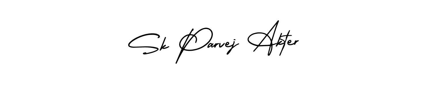 Make a short Sk Parvej Akter signature style. Manage your documents anywhere anytime using AmerikaSignatureDemo-Regular. Create and add eSignatures, submit forms, share and send files easily. Sk Parvej Akter signature style 3 images and pictures png