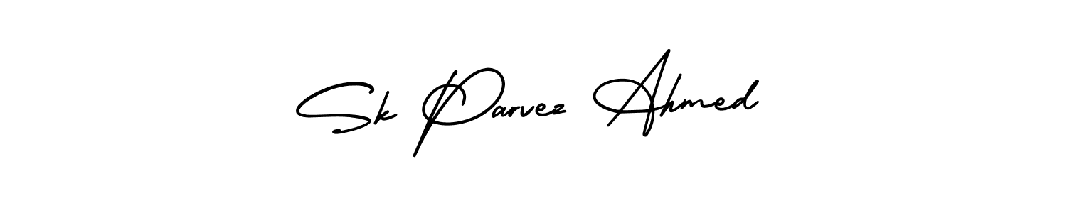 if you are searching for the best signature style for your name Sk Parvez Ahmed. so please give up your signature search. here we have designed multiple signature styles  using AmerikaSignatureDemo-Regular. Sk Parvez Ahmed signature style 3 images and pictures png