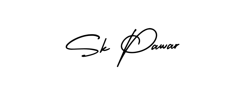 if you are searching for the best signature style for your name Sk Pawar. so please give up your signature search. here we have designed multiple signature styles  using AmerikaSignatureDemo-Regular. Sk Pawar signature style 3 images and pictures png