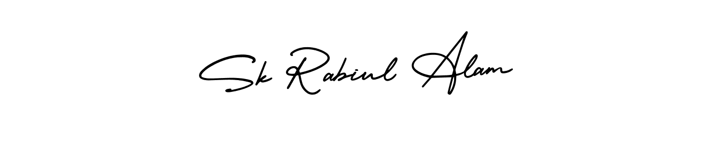 Make a beautiful signature design for name Sk Rabiul Alam. With this signature (AmerikaSignatureDemo-Regular) style, you can create a handwritten signature for free. Sk Rabiul Alam signature style 3 images and pictures png