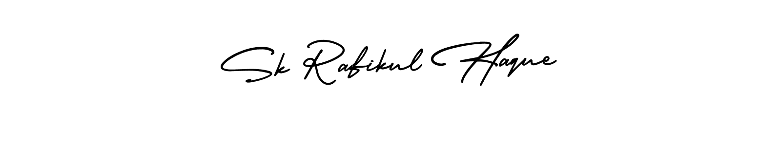 The best way (AmerikaSignatureDemo-Regular) to make a short signature is to pick only two or three words in your name. The name Sk Rafikul Haque include a total of six letters. For converting this name. Sk Rafikul Haque signature style 3 images and pictures png