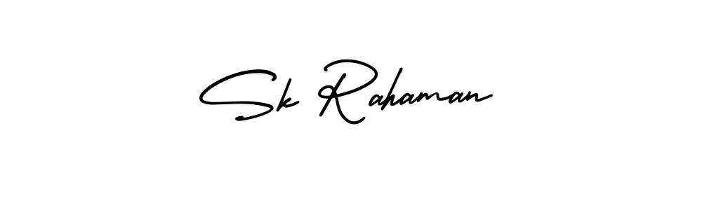 How to make Sk Rahaman signature? AmerikaSignatureDemo-Regular is a professional autograph style. Create handwritten signature for Sk Rahaman name. Sk Rahaman signature style 3 images and pictures png