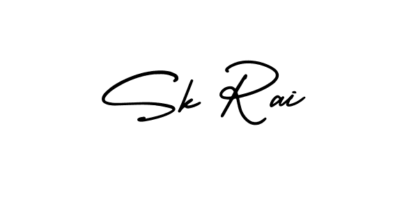 You should practise on your own different ways (AmerikaSignatureDemo-Regular) to write your name (Sk Rai) in signature. don't let someone else do it for you. Sk Rai signature style 3 images and pictures png