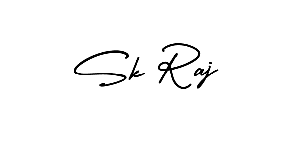 How to make Sk Raj signature? AmerikaSignatureDemo-Regular is a professional autograph style. Create handwritten signature for Sk Raj name. Sk Raj signature style 3 images and pictures png