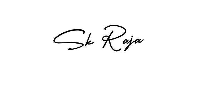 Use a signature maker to create a handwritten signature online. With this signature software, you can design (AmerikaSignatureDemo-Regular) your own signature for name Sk Raja. Sk Raja signature style 3 images and pictures png