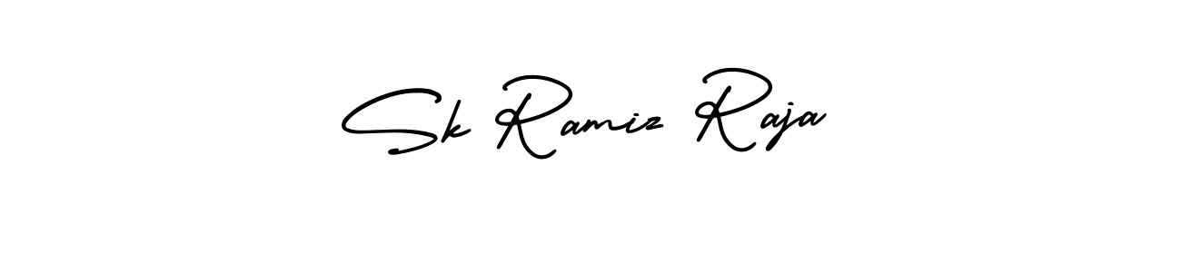 Design your own signature with our free online signature maker. With this signature software, you can create a handwritten (AmerikaSignatureDemo-Regular) signature for name Sk Ramiz Raja. Sk Ramiz Raja signature style 3 images and pictures png