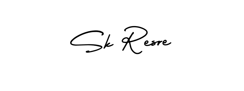 Make a beautiful signature design for name Sk Resre. With this signature (AmerikaSignatureDemo-Regular) style, you can create a handwritten signature for free. Sk Resre signature style 3 images and pictures png