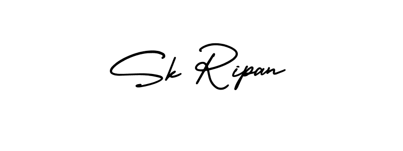 Similarly AmerikaSignatureDemo-Regular is the best handwritten signature design. Signature creator online .You can use it as an online autograph creator for name Sk Ripan. Sk Ripan signature style 3 images and pictures png