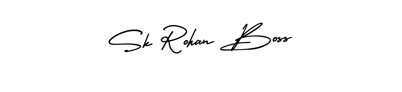 if you are searching for the best signature style for your name Sk Rohan Boss. so please give up your signature search. here we have designed multiple signature styles  using AmerikaSignatureDemo-Regular. Sk Rohan Boss signature style 3 images and pictures png
