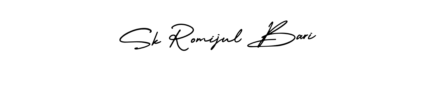 Make a short Sk Romijul Bari signature style. Manage your documents anywhere anytime using AmerikaSignatureDemo-Regular. Create and add eSignatures, submit forms, share and send files easily. Sk Romijul Bari signature style 3 images and pictures png