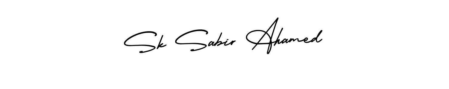 How to Draw Sk Sabir Ahamed signature style? AmerikaSignatureDemo-Regular is a latest design signature styles for name Sk Sabir Ahamed. Sk Sabir Ahamed signature style 3 images and pictures png