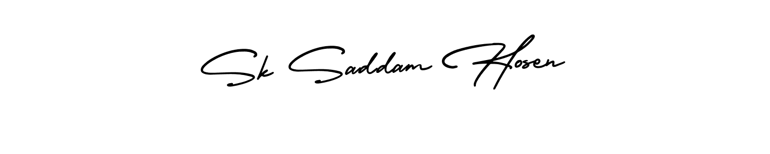 Create a beautiful signature design for name Sk Saddam Hosen. With this signature (AmerikaSignatureDemo-Regular) fonts, you can make a handwritten signature for free. Sk Saddam Hosen signature style 3 images and pictures png