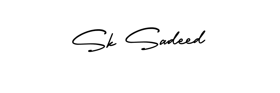 Create a beautiful signature design for name Sk Sadeed. With this signature (AmerikaSignatureDemo-Regular) fonts, you can make a handwritten signature for free. Sk Sadeed signature style 3 images and pictures png