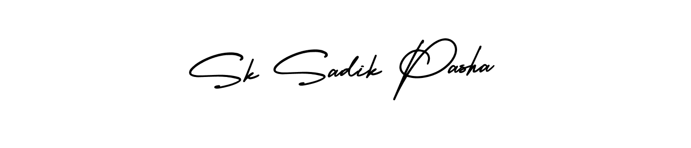 Make a beautiful signature design for name Sk Sadik Pasha. With this signature (AmerikaSignatureDemo-Regular) style, you can create a handwritten signature for free. Sk Sadik Pasha signature style 3 images and pictures png