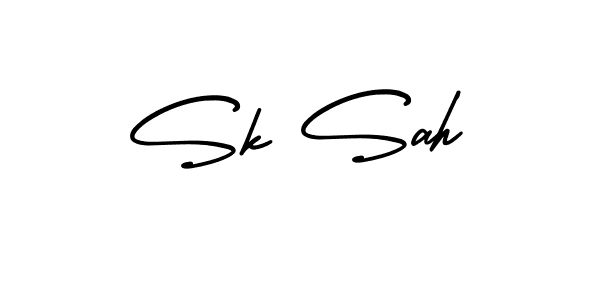 How to make Sk Sah signature? AmerikaSignatureDemo-Regular is a professional autograph style. Create handwritten signature for Sk Sah name. Sk Sah signature style 3 images and pictures png
