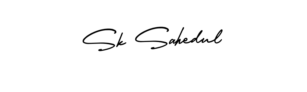 Use a signature maker to create a handwritten signature online. With this signature software, you can design (AmerikaSignatureDemo-Regular) your own signature for name Sk Sahedul. Sk Sahedul signature style 3 images and pictures png