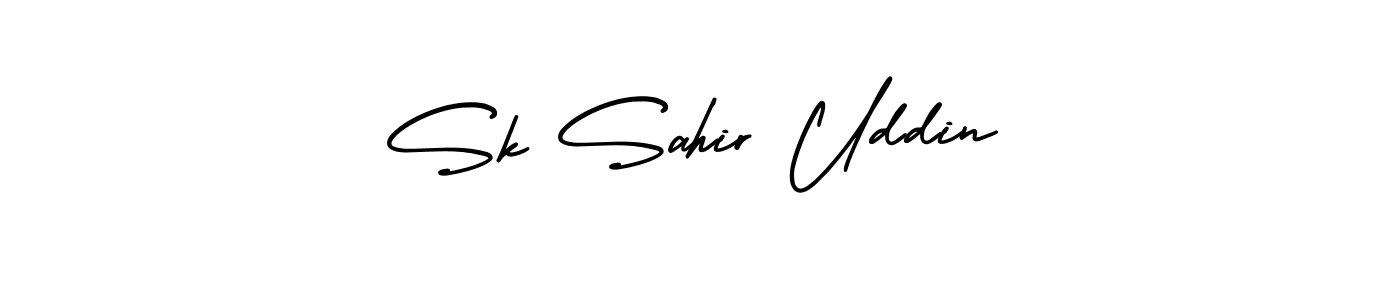 Create a beautiful signature design for name Sk Sahir Uddin. With this signature (AmerikaSignatureDemo-Regular) fonts, you can make a handwritten signature for free. Sk Sahir Uddin signature style 3 images and pictures png