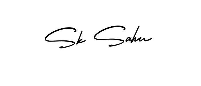 How to make Sk Sahu signature? AmerikaSignatureDemo-Regular is a professional autograph style. Create handwritten signature for Sk Sahu name. Sk Sahu signature style 3 images and pictures png