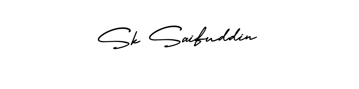 The best way (AmerikaSignatureDemo-Regular) to make a short signature is to pick only two or three words in your name. The name Sk Saifuddin include a total of six letters. For converting this name. Sk Saifuddin signature style 3 images and pictures png