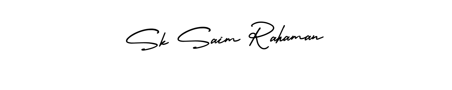 You should practise on your own different ways (AmerikaSignatureDemo-Regular) to write your name (Sk Saim Rahaman) in signature. don't let someone else do it for you. Sk Saim Rahaman signature style 3 images and pictures png