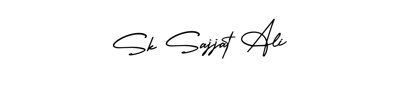 How to make Sk Sajjat Ali name signature. Use AmerikaSignatureDemo-Regular style for creating short signs online. This is the latest handwritten sign. Sk Sajjat Ali signature style 3 images and pictures png