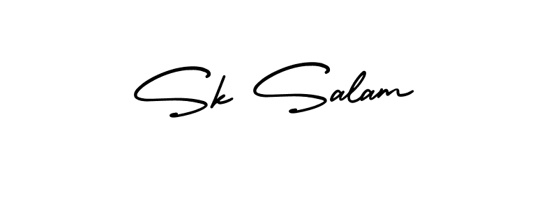 This is the best signature style for the Sk Salam name. Also you like these signature font (AmerikaSignatureDemo-Regular). Mix name signature. Sk Salam signature style 3 images and pictures png