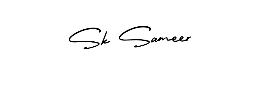 How to make Sk Sameer signature? AmerikaSignatureDemo-Regular is a professional autograph style. Create handwritten signature for Sk Sameer name. Sk Sameer signature style 3 images and pictures png