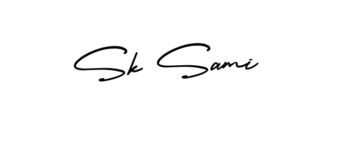 Design your own signature with our free online signature maker. With this signature software, you can create a handwritten (AmerikaSignatureDemo-Regular) signature for name Sk Sami. Sk Sami signature style 3 images and pictures png