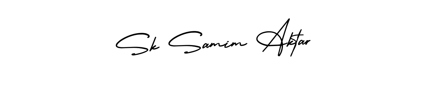 Make a beautiful signature design for name Sk Samim Aktar. With this signature (AmerikaSignatureDemo-Regular) style, you can create a handwritten signature for free. Sk Samim Aktar signature style 3 images and pictures png