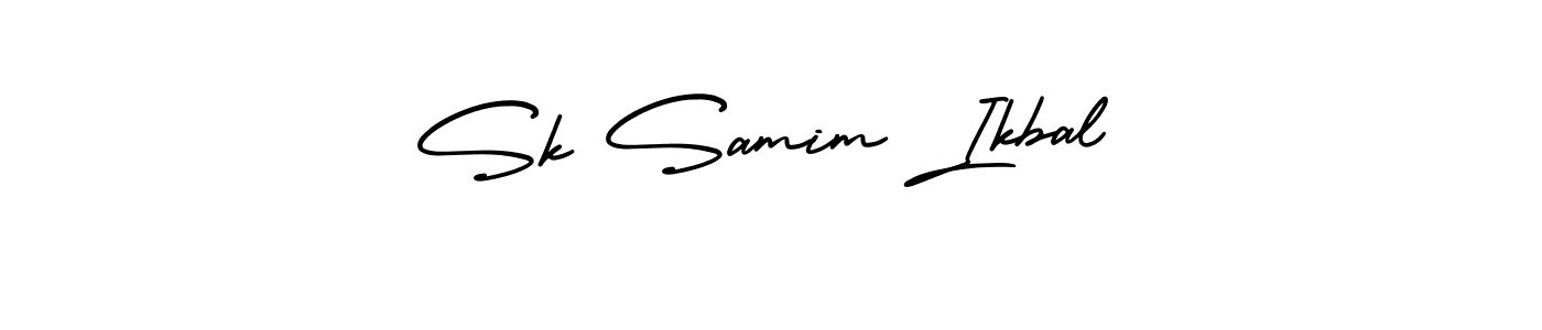 How to make Sk Samim Ikbal signature? AmerikaSignatureDemo-Regular is a professional autograph style. Create handwritten signature for Sk Samim Ikbal name. Sk Samim Ikbal signature style 3 images and pictures png