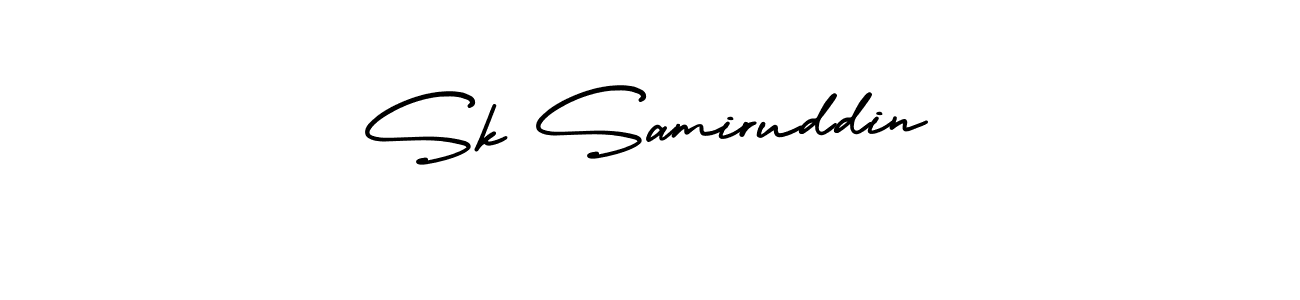 Create a beautiful signature design for name Sk Samiruddin. With this signature (AmerikaSignatureDemo-Regular) fonts, you can make a handwritten signature for free. Sk Samiruddin signature style 3 images and pictures png