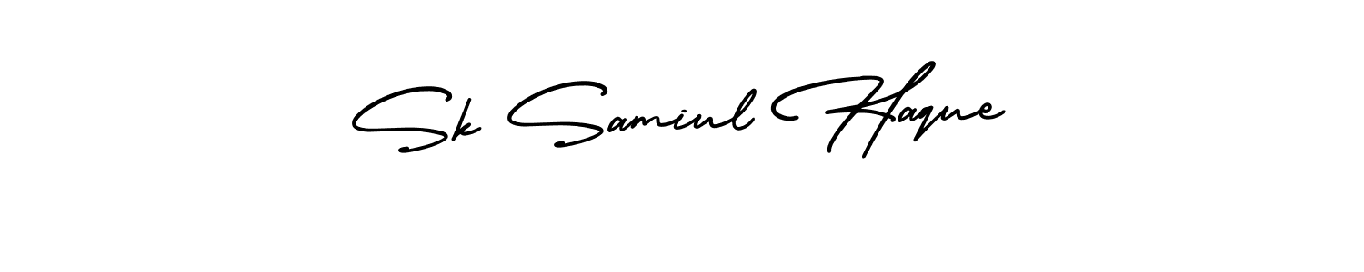 How to Draw Sk Samiul Haque signature style? AmerikaSignatureDemo-Regular is a latest design signature styles for name Sk Samiul Haque. Sk Samiul Haque signature style 3 images and pictures png
