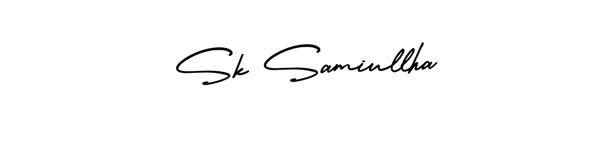 How to make Sk Samiullha signature? AmerikaSignatureDemo-Regular is a professional autograph style. Create handwritten signature for Sk Samiullha name. Sk Samiullha signature style 3 images and pictures png