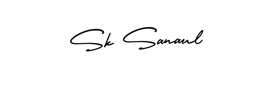 Use a signature maker to create a handwritten signature online. With this signature software, you can design (AmerikaSignatureDemo-Regular) your own signature for name Sk Sanaul. Sk Sanaul signature style 3 images and pictures png