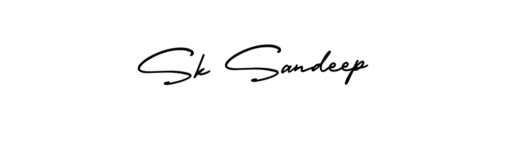 Design your own signature with our free online signature maker. With this signature software, you can create a handwritten (AmerikaSignatureDemo-Regular) signature for name Sk Sandeep. Sk Sandeep signature style 3 images and pictures png