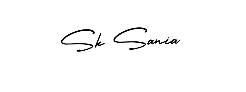 How to make Sk Sania signature? AmerikaSignatureDemo-Regular is a professional autograph style. Create handwritten signature for Sk Sania name. Sk Sania signature style 3 images and pictures png