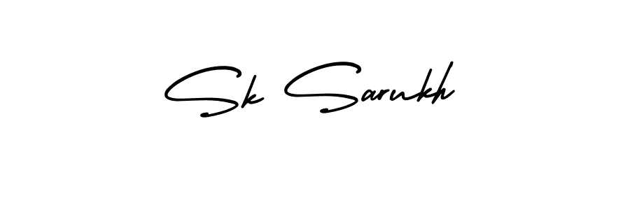 Use a signature maker to create a handwritten signature online. With this signature software, you can design (AmerikaSignatureDemo-Regular) your own signature for name Sk Sarukh. Sk Sarukh signature style 3 images and pictures png