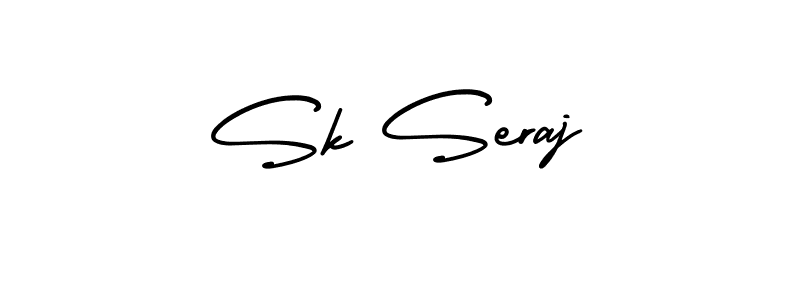 Create a beautiful signature design for name Sk Seraj. With this signature (AmerikaSignatureDemo-Regular) fonts, you can make a handwritten signature for free. Sk Seraj signature style 3 images and pictures png