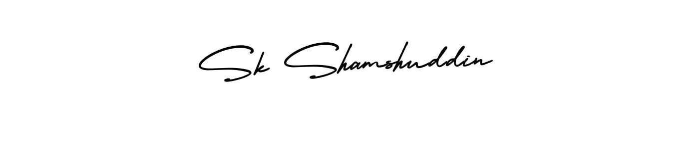 Design your own signature with our free online signature maker. With this signature software, you can create a handwritten (AmerikaSignatureDemo-Regular) signature for name Sk Shamshuddin. Sk Shamshuddin signature style 3 images and pictures png