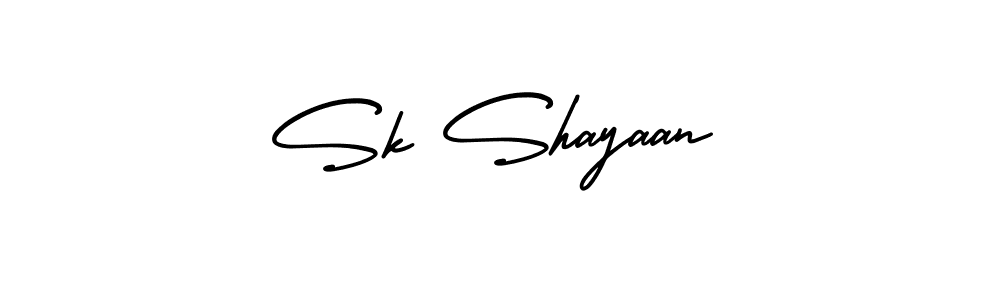 You should practise on your own different ways (AmerikaSignatureDemo-Regular) to write your name (Sk Shayaan) in signature. don't let someone else do it for you. Sk Shayaan signature style 3 images and pictures png