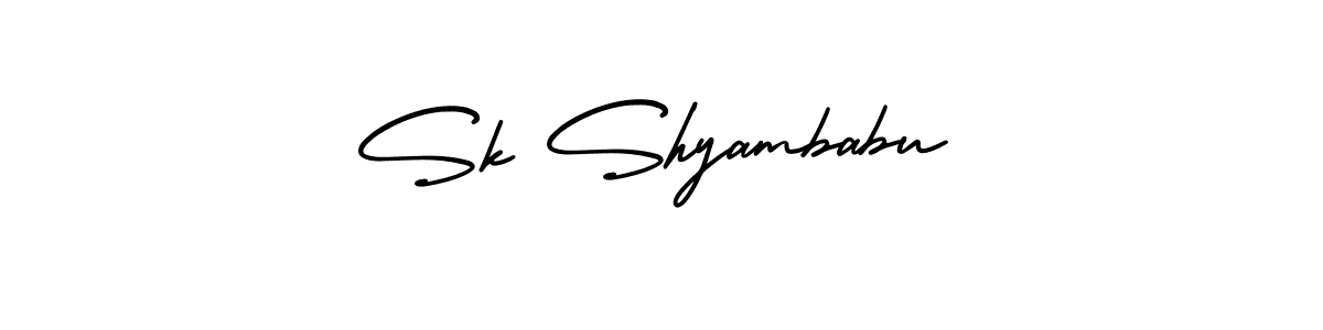 Make a short Sk Shyambabu signature style. Manage your documents anywhere anytime using AmerikaSignatureDemo-Regular. Create and add eSignatures, submit forms, share and send files easily. Sk Shyambabu signature style 3 images and pictures png