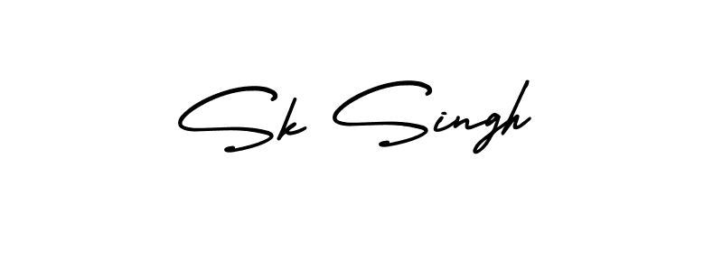 Make a beautiful signature design for name Sk Singh. With this signature (AmerikaSignatureDemo-Regular) style, you can create a handwritten signature for free. Sk Singh signature style 3 images and pictures png