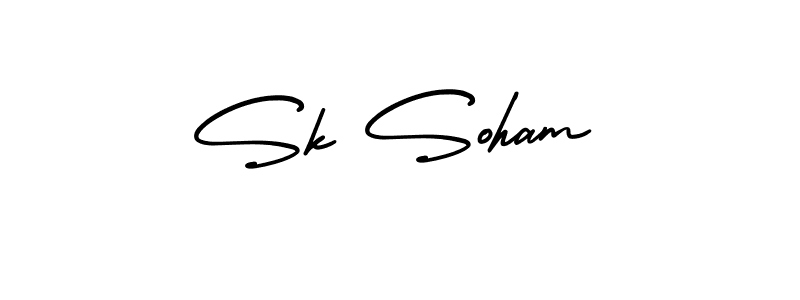 How to Draw Sk Soham signature style? AmerikaSignatureDemo-Regular is a latest design signature styles for name Sk Soham. Sk Soham signature style 3 images and pictures png