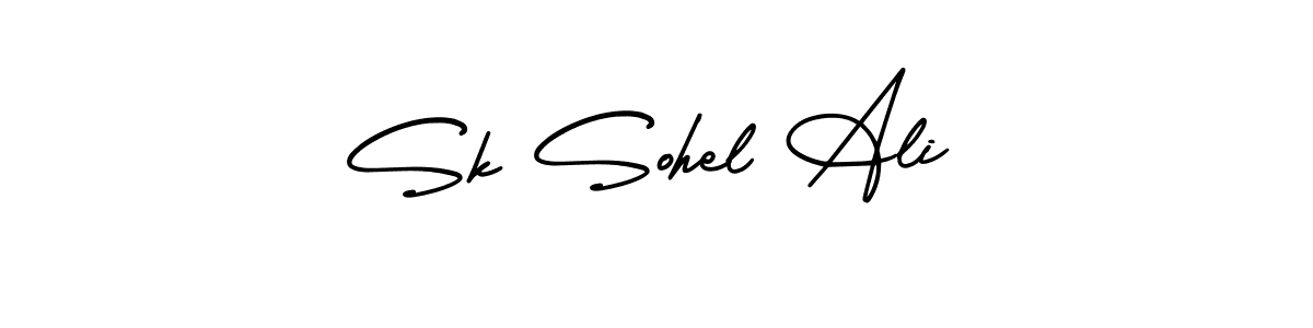 Design your own signature with our free online signature maker. With this signature software, you can create a handwritten (AmerikaSignatureDemo-Regular) signature for name Sk Sohel Ali. Sk Sohel Ali signature style 3 images and pictures png