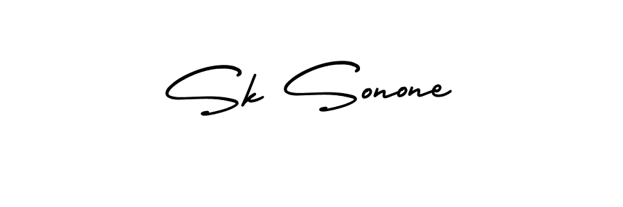 Sk Sonone stylish signature style. Best Handwritten Sign (AmerikaSignatureDemo-Regular) for my name. Handwritten Signature Collection Ideas for my name Sk Sonone. Sk Sonone signature style 3 images and pictures png