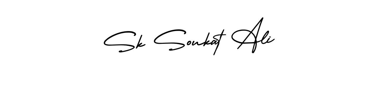 Use a signature maker to create a handwritten signature online. With this signature software, you can design (AmerikaSignatureDemo-Regular) your own signature for name Sk Soukat Ali. Sk Soukat Ali signature style 3 images and pictures png