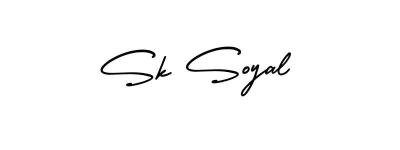 Make a beautiful signature design for name Sk Soyal. With this signature (AmerikaSignatureDemo-Regular) style, you can create a handwritten signature for free. Sk Soyal signature style 3 images and pictures png